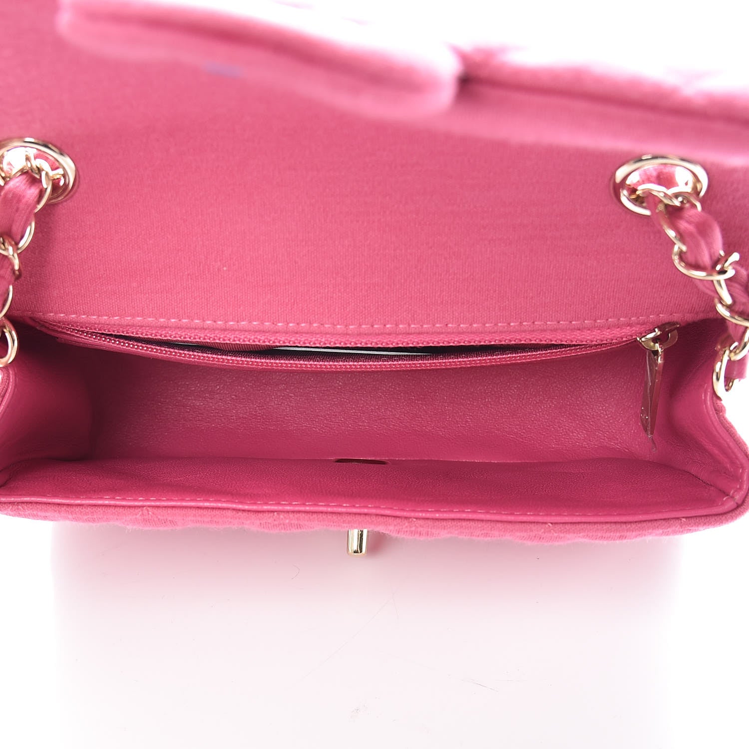Chanel Jersey Quilted Mini Rectangular Flap Pink 5 of 10