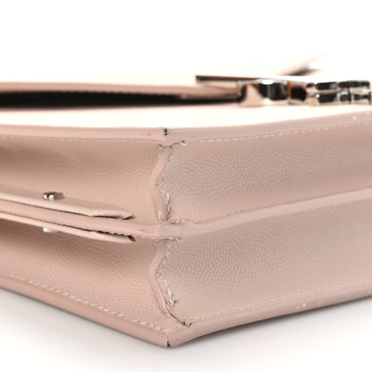 Saint Laurent Grain De Poudre Monogram Cassandra Clasp Bag Marble Pink 7 of 9