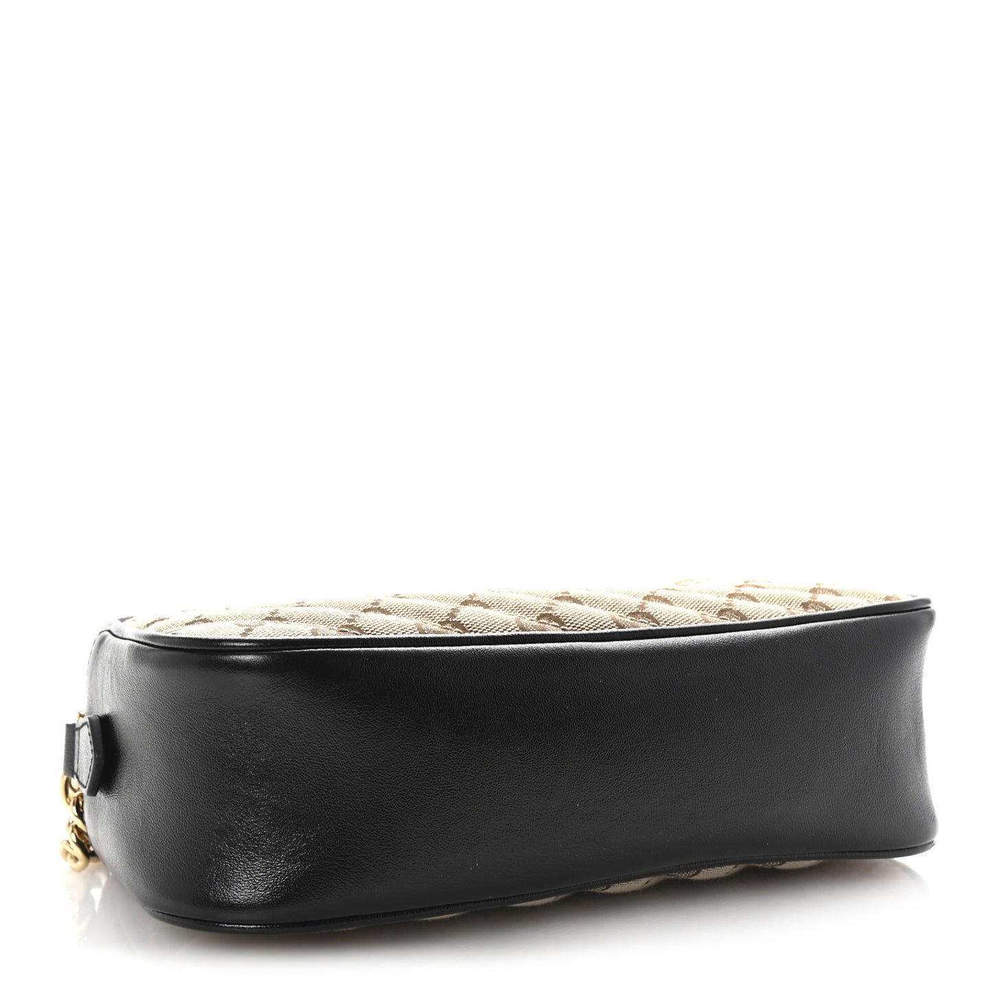 Monogram Matelasse Diagonal Small GG Marmont Chain Shoulder Bag Beige Black