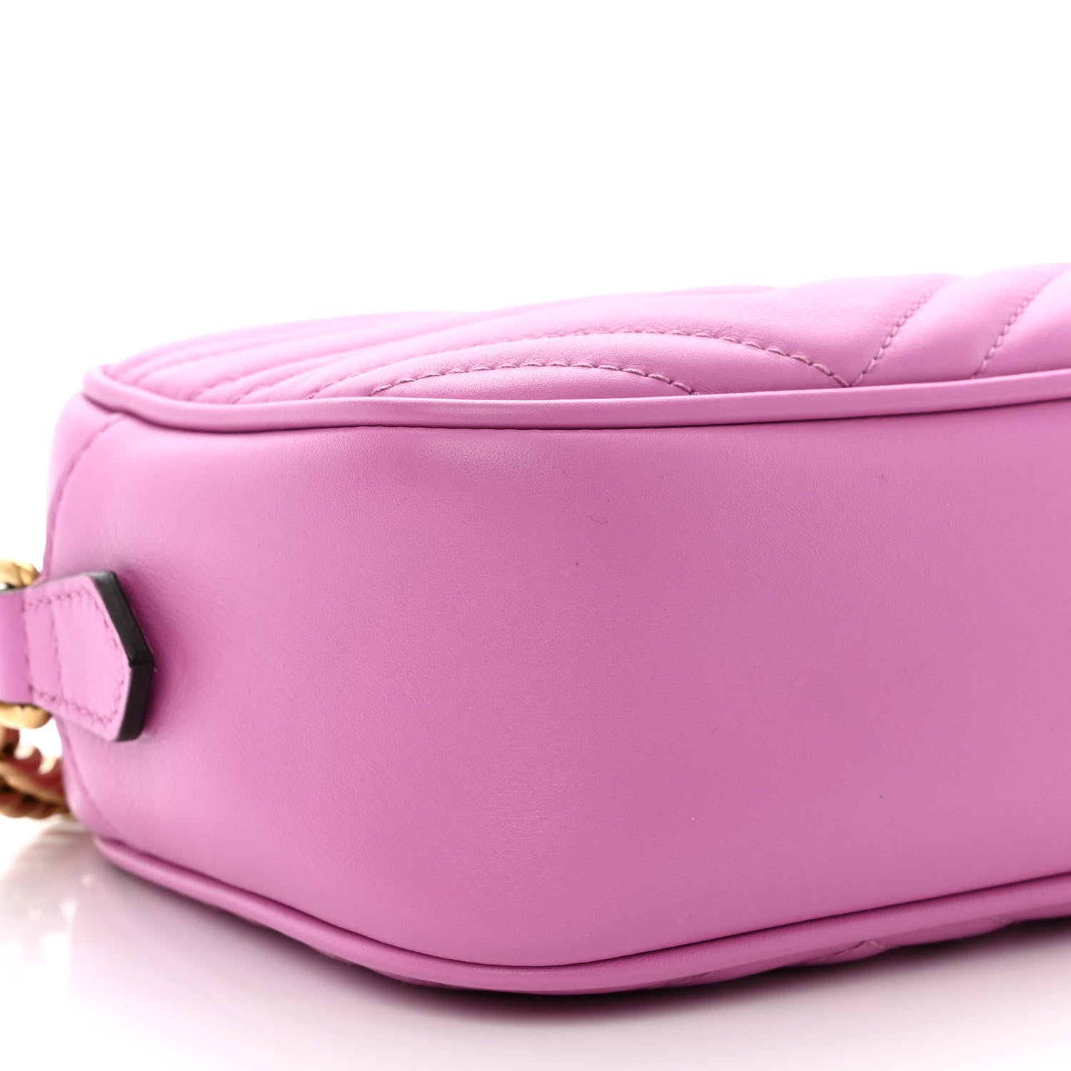 Gucci Calfskin Matelasse Small GG Marmont Chain Shoulder Bag Candy Mousse 9 of 10