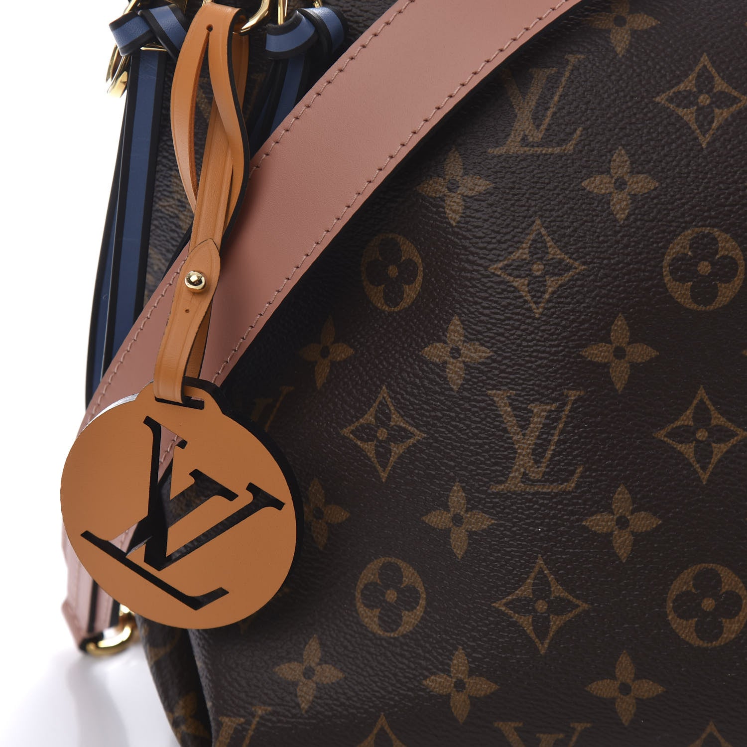 Louis Vuitton Monogram Beaubourg Hobo Mini Bordeaux Red Peach Safran Blue Jean Blue 9 of 9