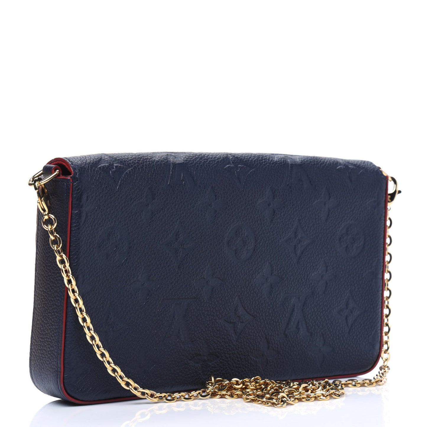 Empreinte Pochette Felicie Chain Wallet Marine Rouge