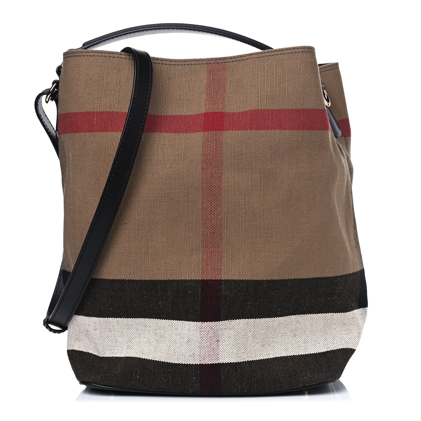 Canvas Mega Check Medium Ashby Hobo Black