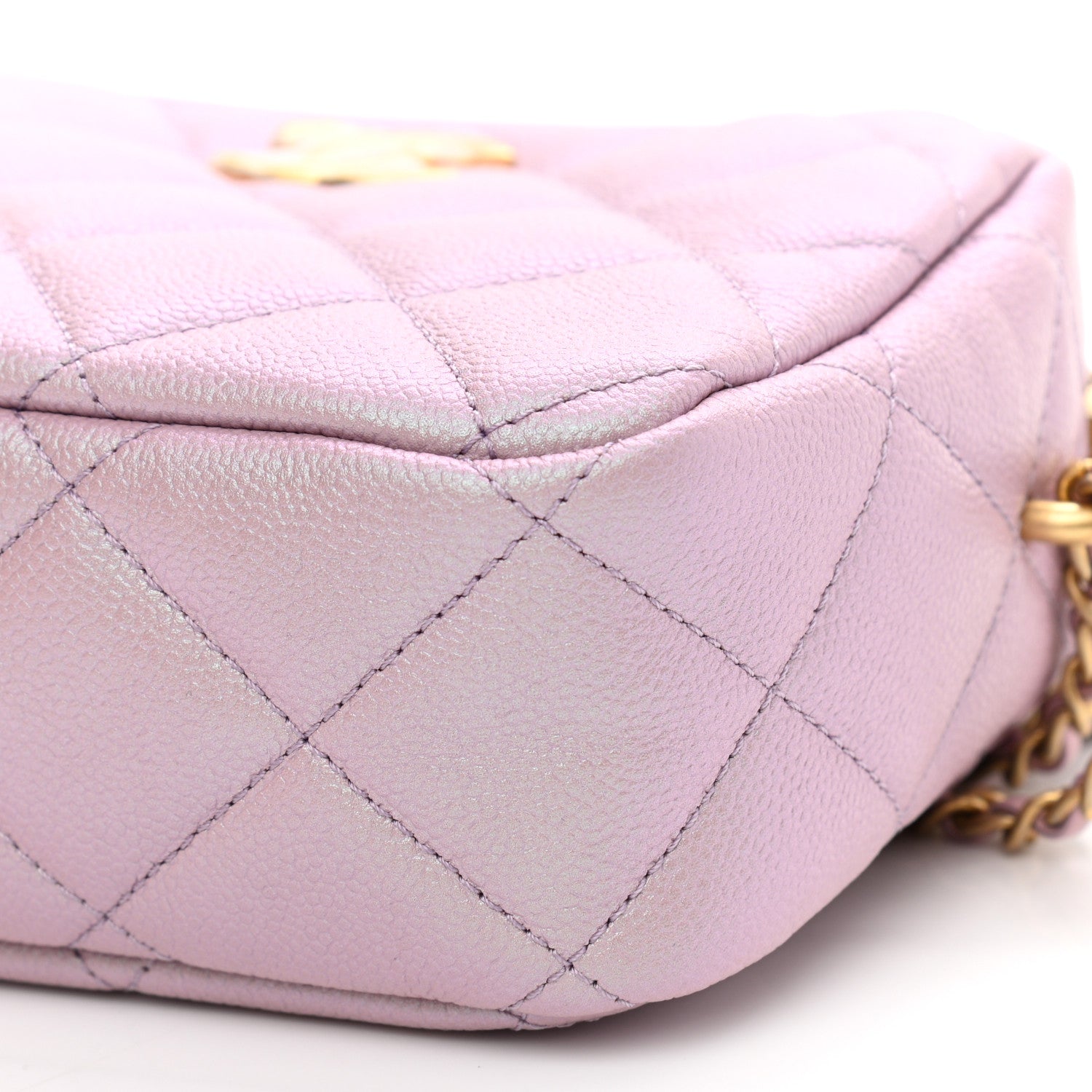 Chanel Iridescent Caviar Quilted Mini My Perfect Camera Case Pink 10 of 11