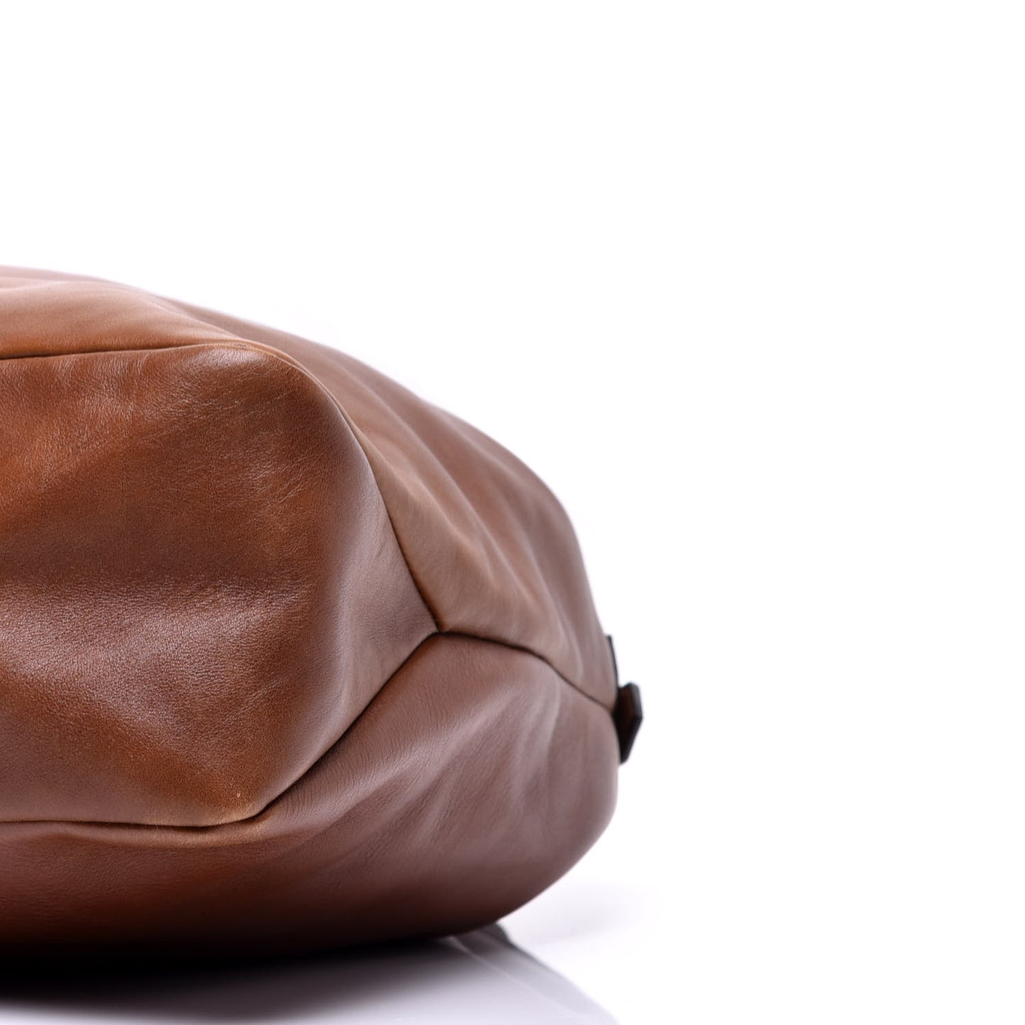 Calfskin Large Horsebit Chain Hobo Brown
