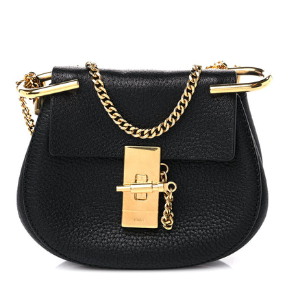Chloe Grained Lambskin Nano Drew Shoulder Bag Black 1 of 9