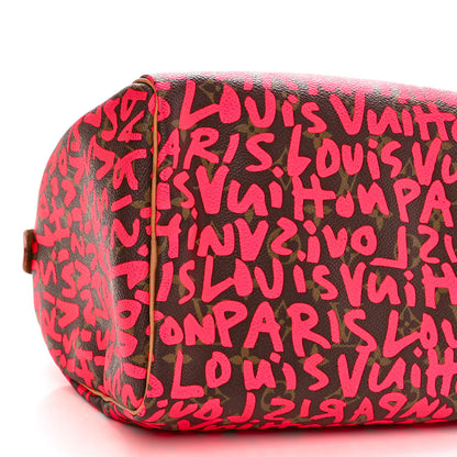 Louis Vuitton Monogram Graffiti Speedy 30 Fuchsia 9 of 12