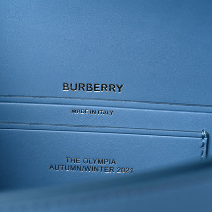 Burberry Calfskin Small Olympia Shoulder Bag Blue 7 of 14