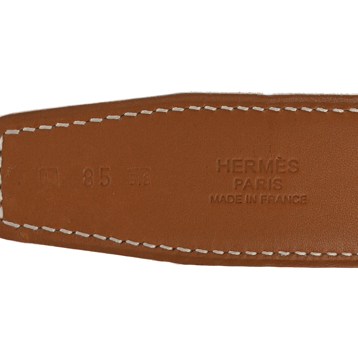 Hermes Epsom Swift 32mm H Belt 85 34 Gold Craie 3 of 6
