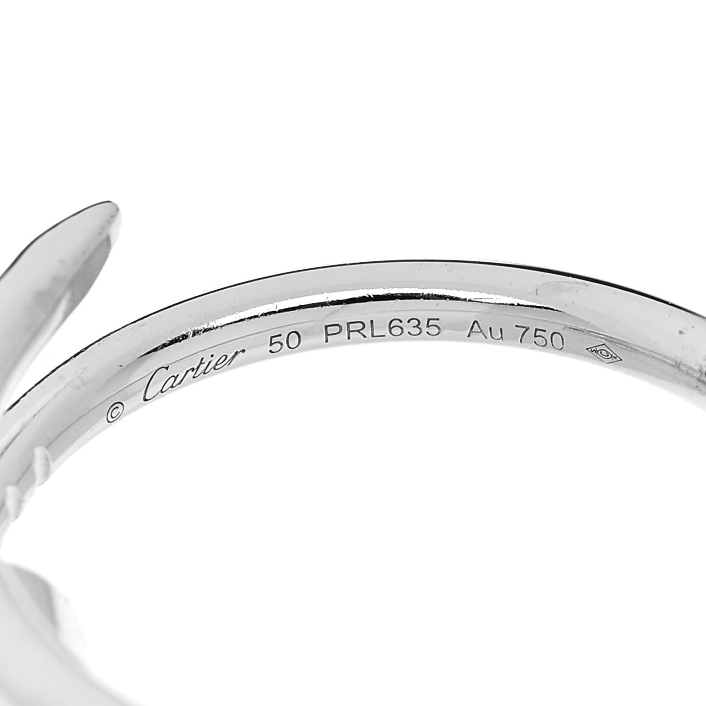 18K White Gold Small Juste Un Clou Ring 50 5.25