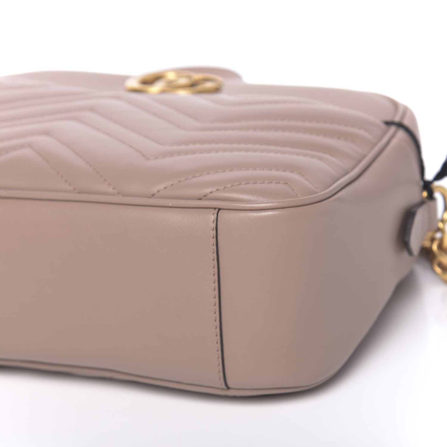 Gucci Calfskin Matelasse Medium GG Marmont Chain Shoulder Bag Porcelain Rose 10 of 10