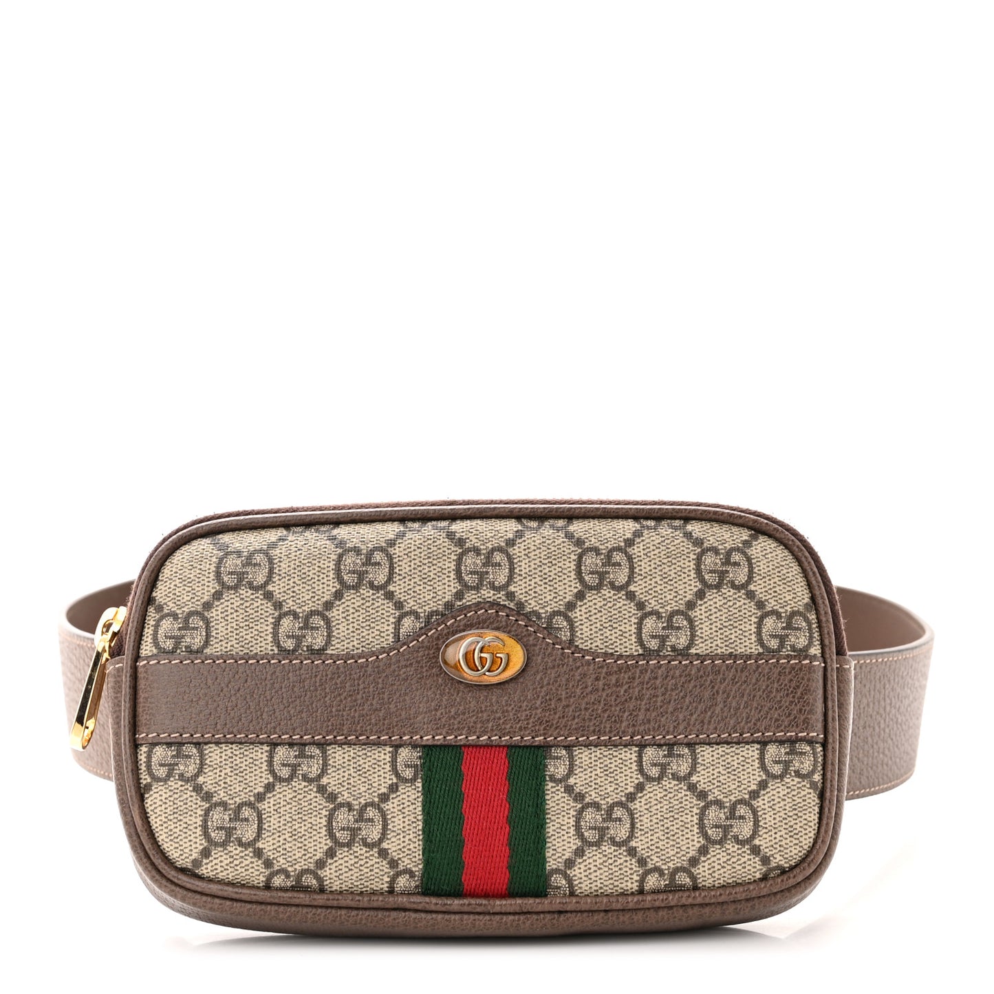 GG Supreme Monogram Ophidia Belted iPhone Case 85 34 Dark Brown