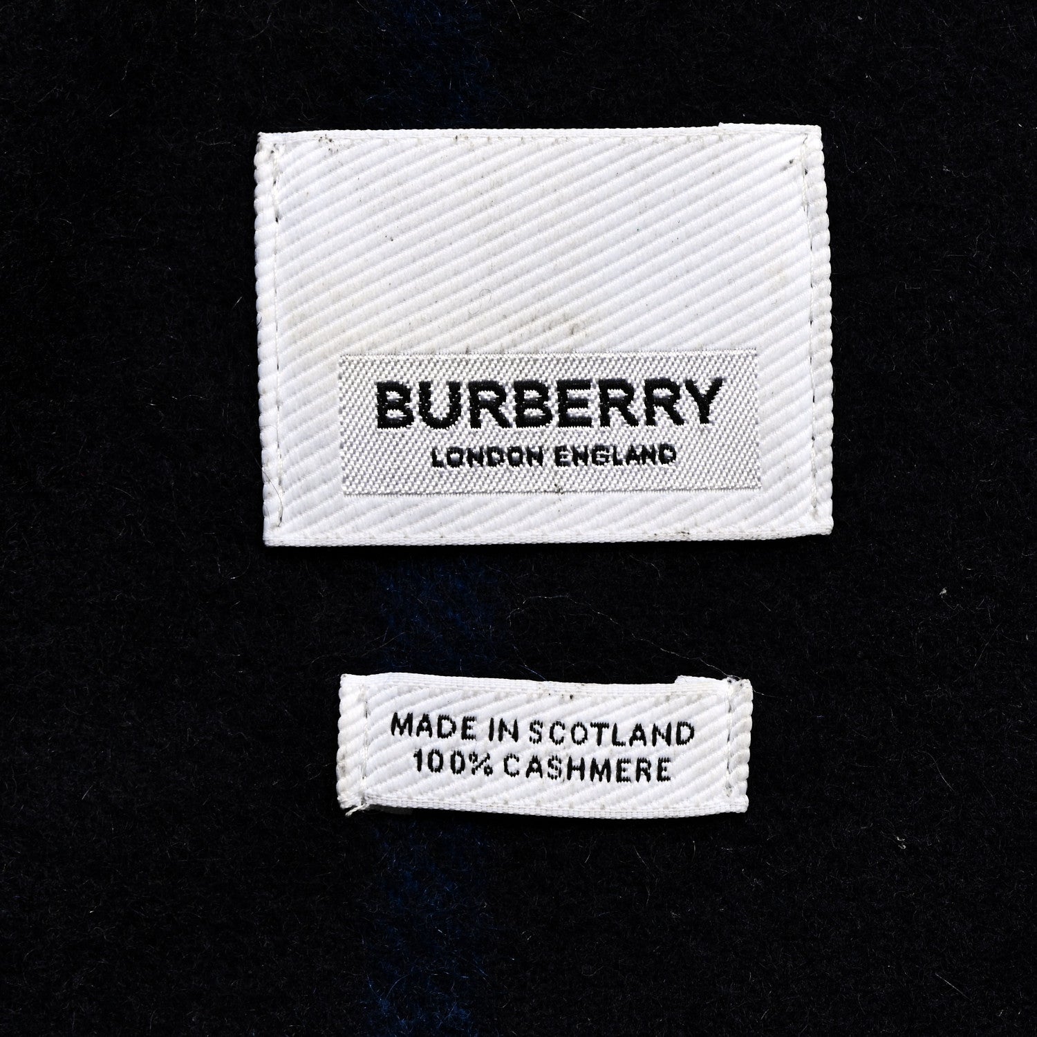 Burberry Cashmere Giant Check Fringe Scarf Blue 3 of 3