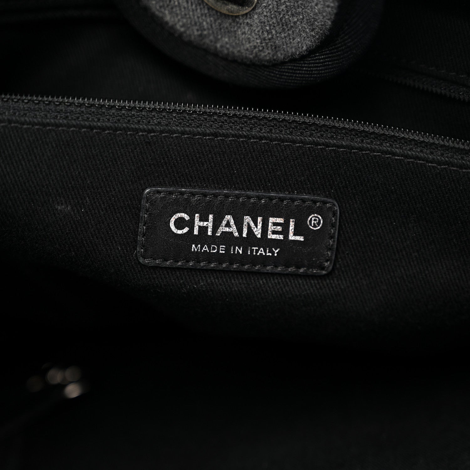 Chanel Canvas Sequin Medium Deauville Tote Charcoal 6 of 11