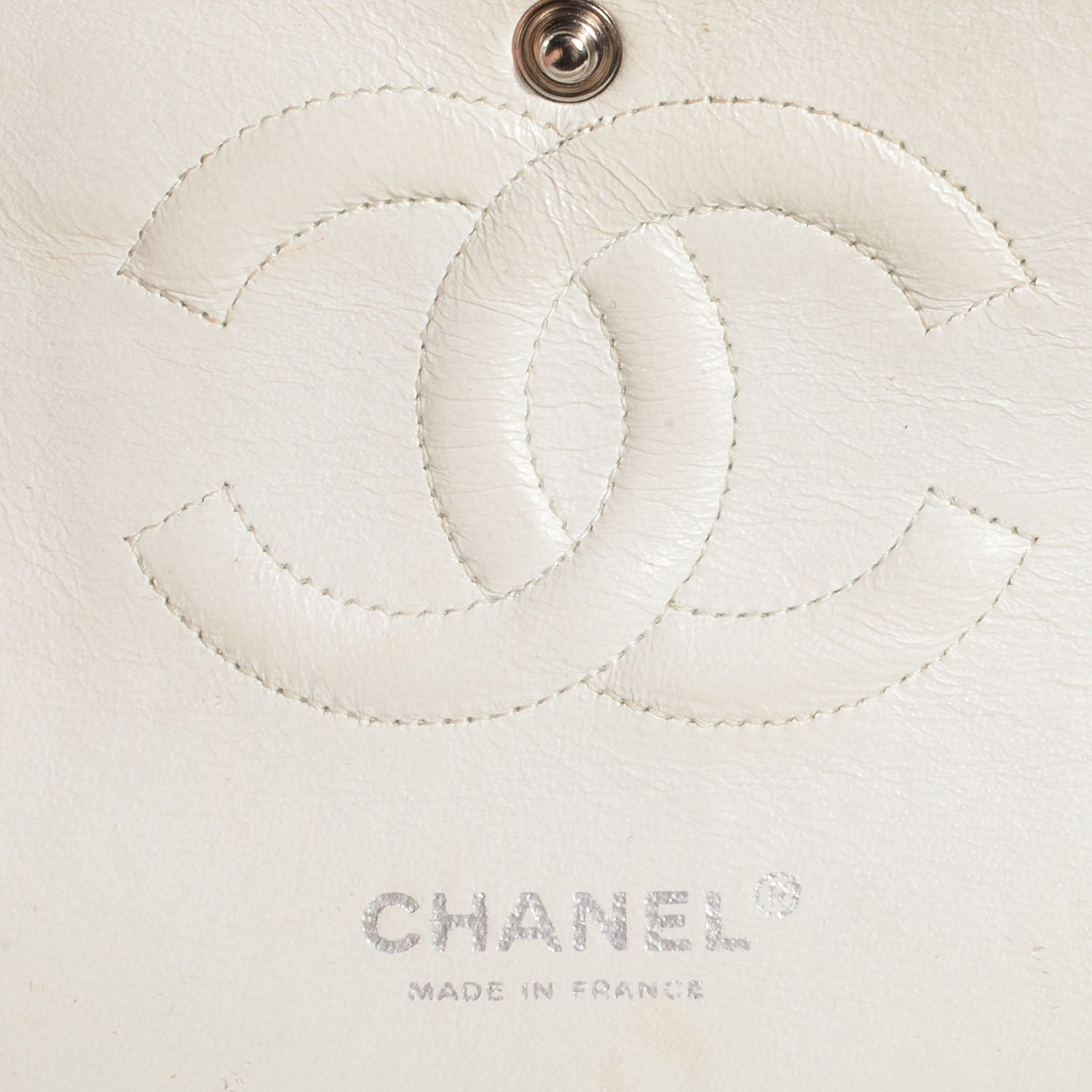 Chanel Caviar Quilted Medium Double Flap White 6 of 8