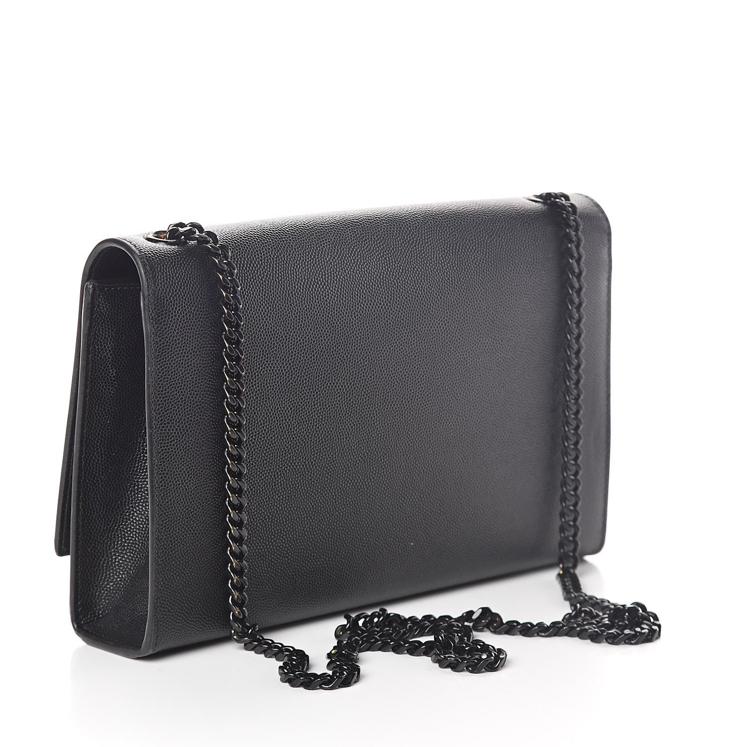 Saint Laurent Grain De Poudre Medium Classic Monogram Kate Satchel Black 3 of 10