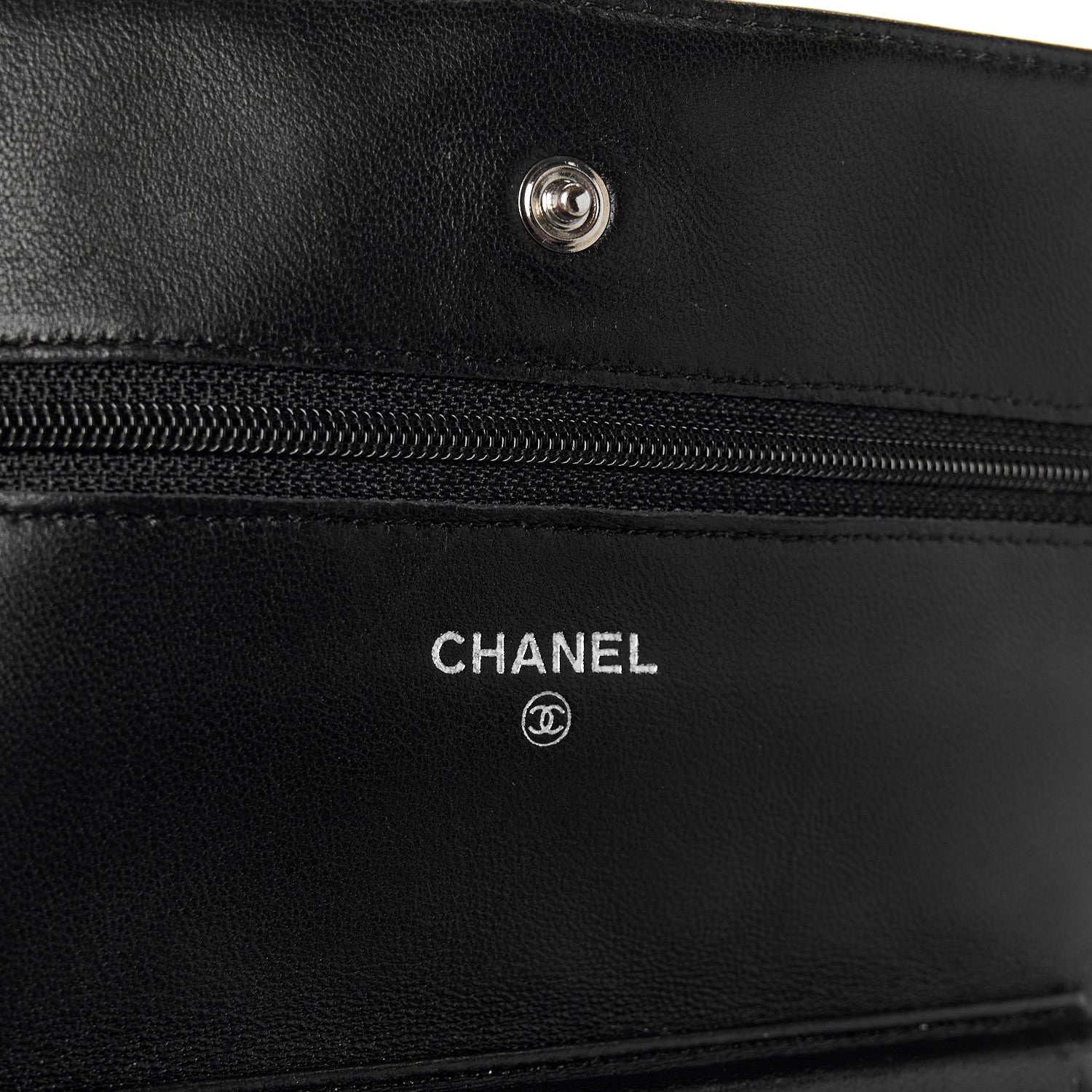 Chanel Lambskin Quilted Wallet On Chain WOC Black 6 of 12