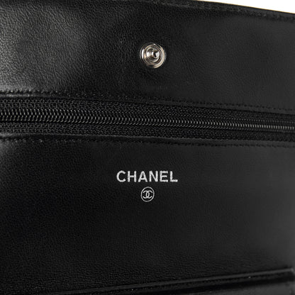 Chanel Lambskin Quilted Wallet On Chain WOC Black 6 of 12