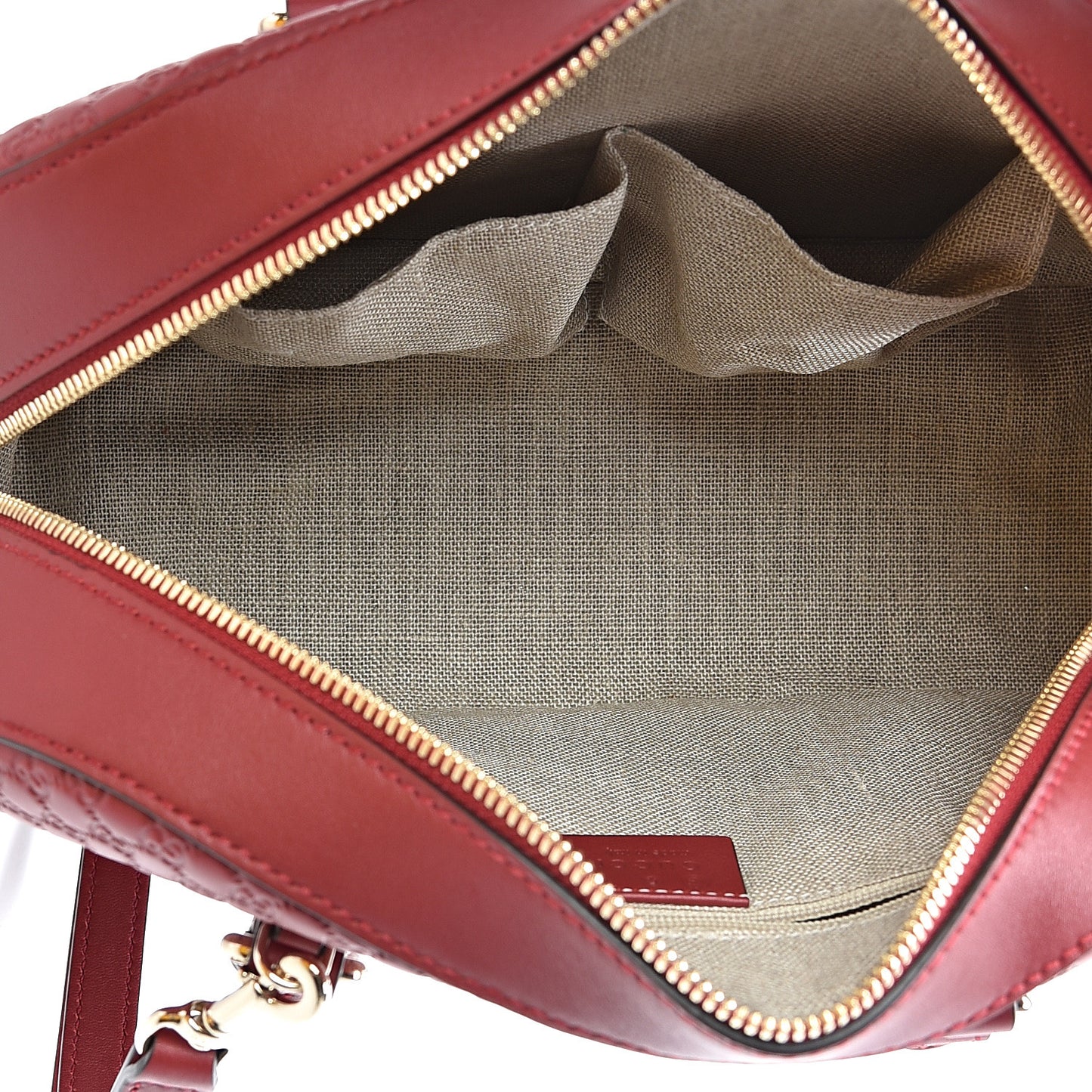 Soft Microguccissima Medium Crossbody Bag Rosso