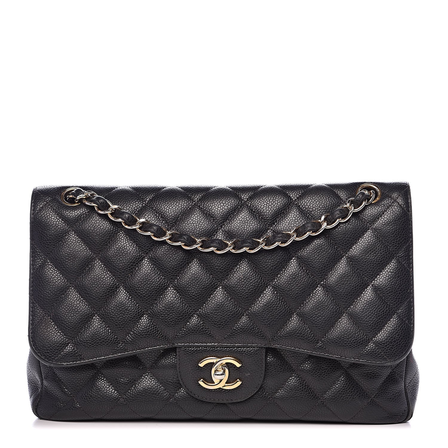 Chanel Caviar Quilted Jumbo Double Flap Black 1 of 24