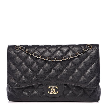 Chanel Caviar Quilted Jumbo Double Flap Black 1 of 24