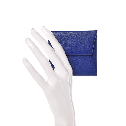 Hermes Chevre Mysore Bastia Coin Purse Bleu Electrique 2 of 7