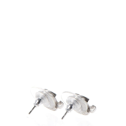 Chanel Crystal CC Earrings Silver 4 of 6