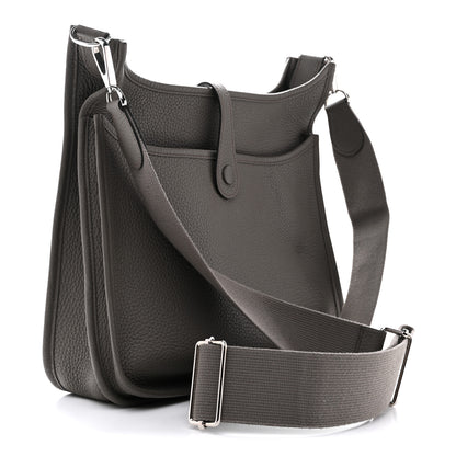 Hermes Taurillon Clemence Evelyne III PM Etain 3 of 10