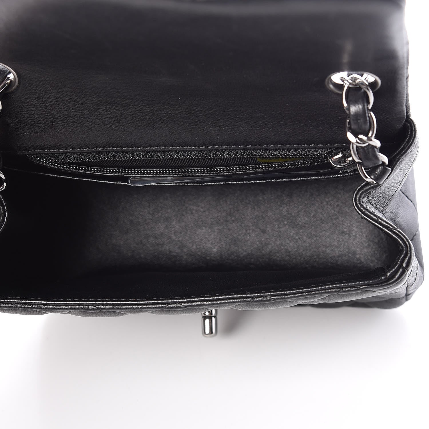 Chanel Lambskin Quilted Mini Square Flap Black 5 of 15