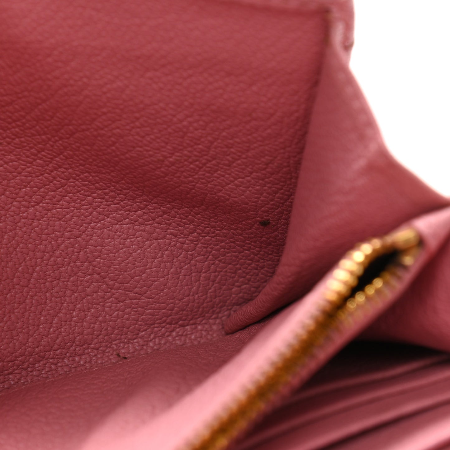 Goatskin Madras Bi-Color Wallet On Chain White Pink