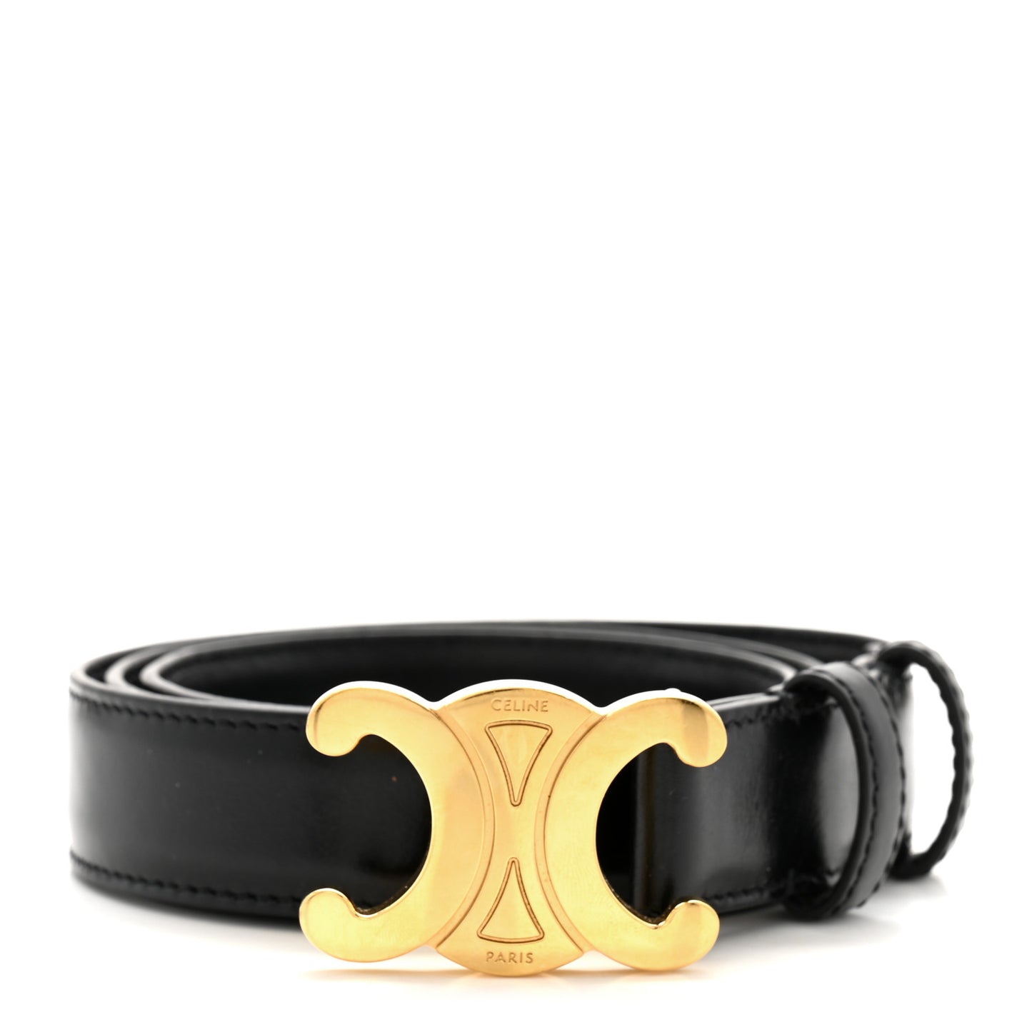 Box Calfskin Medium 25mm Triomphe Belt 80 32 Black