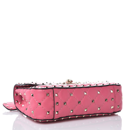 Valentino Garavani Nappa Small Rockstud Spike Shoulder Bag Shadow Pink 4 of 6