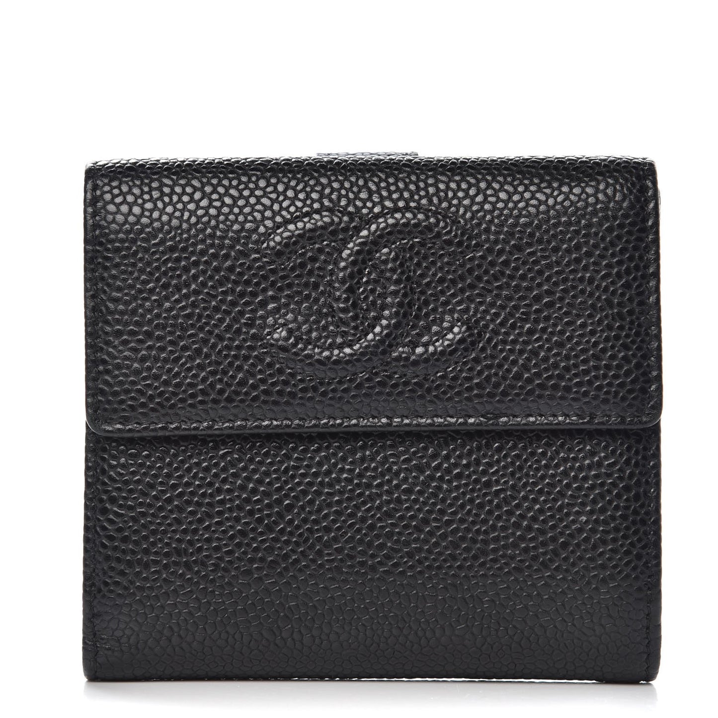 Caviar Timeless CC Compact French Wallet Black