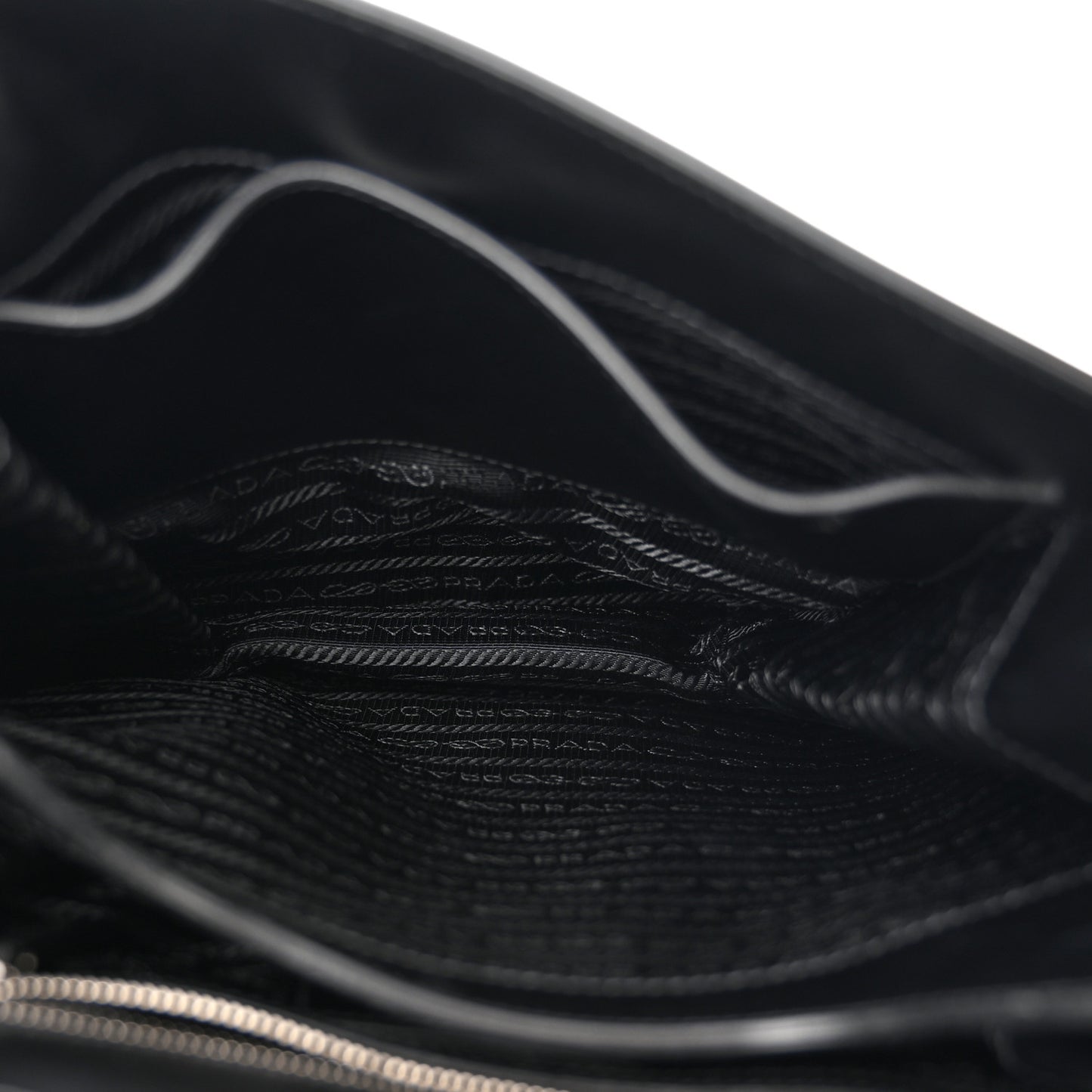Brushed Calfskin Nylon Small Margit Flap Bag Black