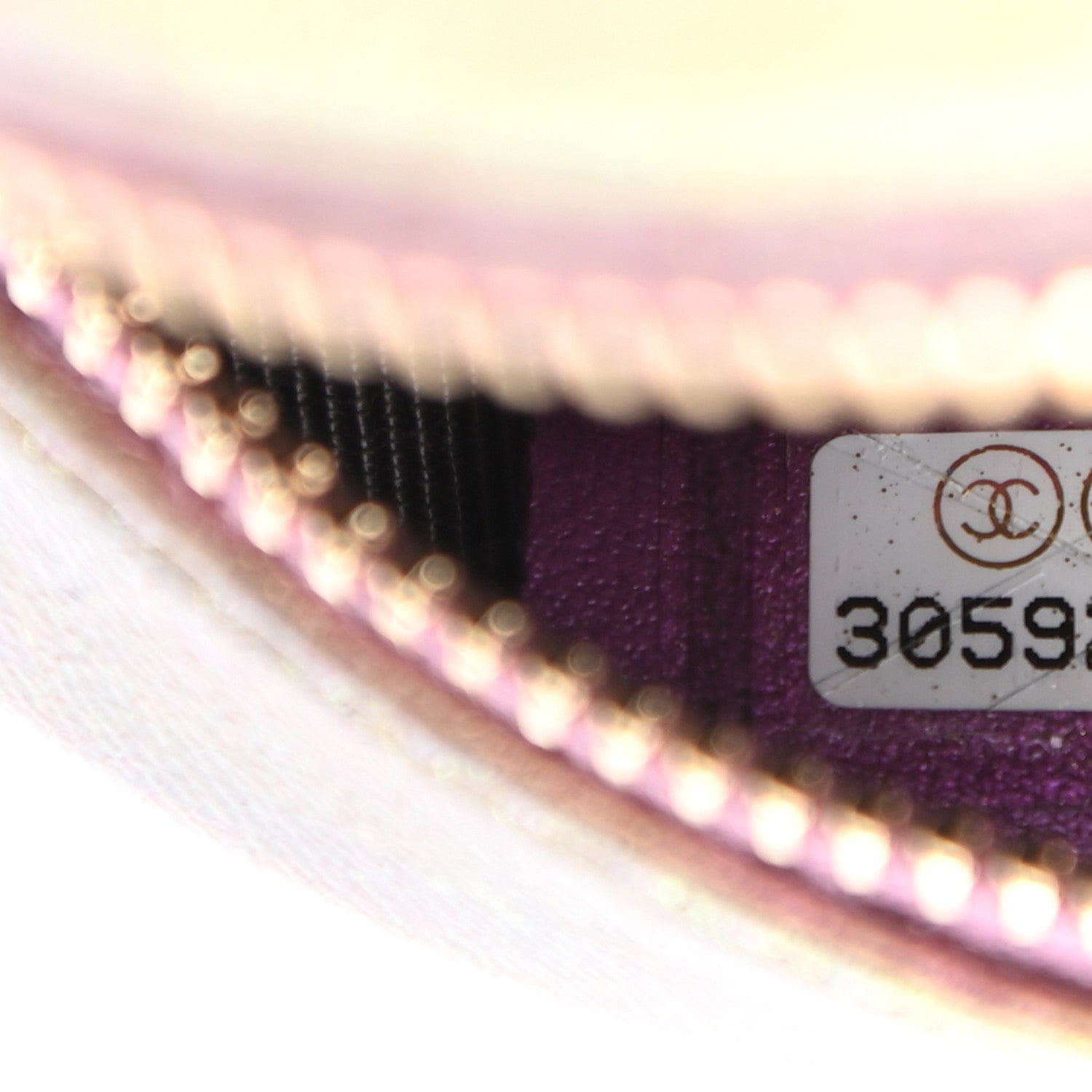 Chanel Iridescent Lambskin Quilted Round Clutch With Chain Purple 7 of 11