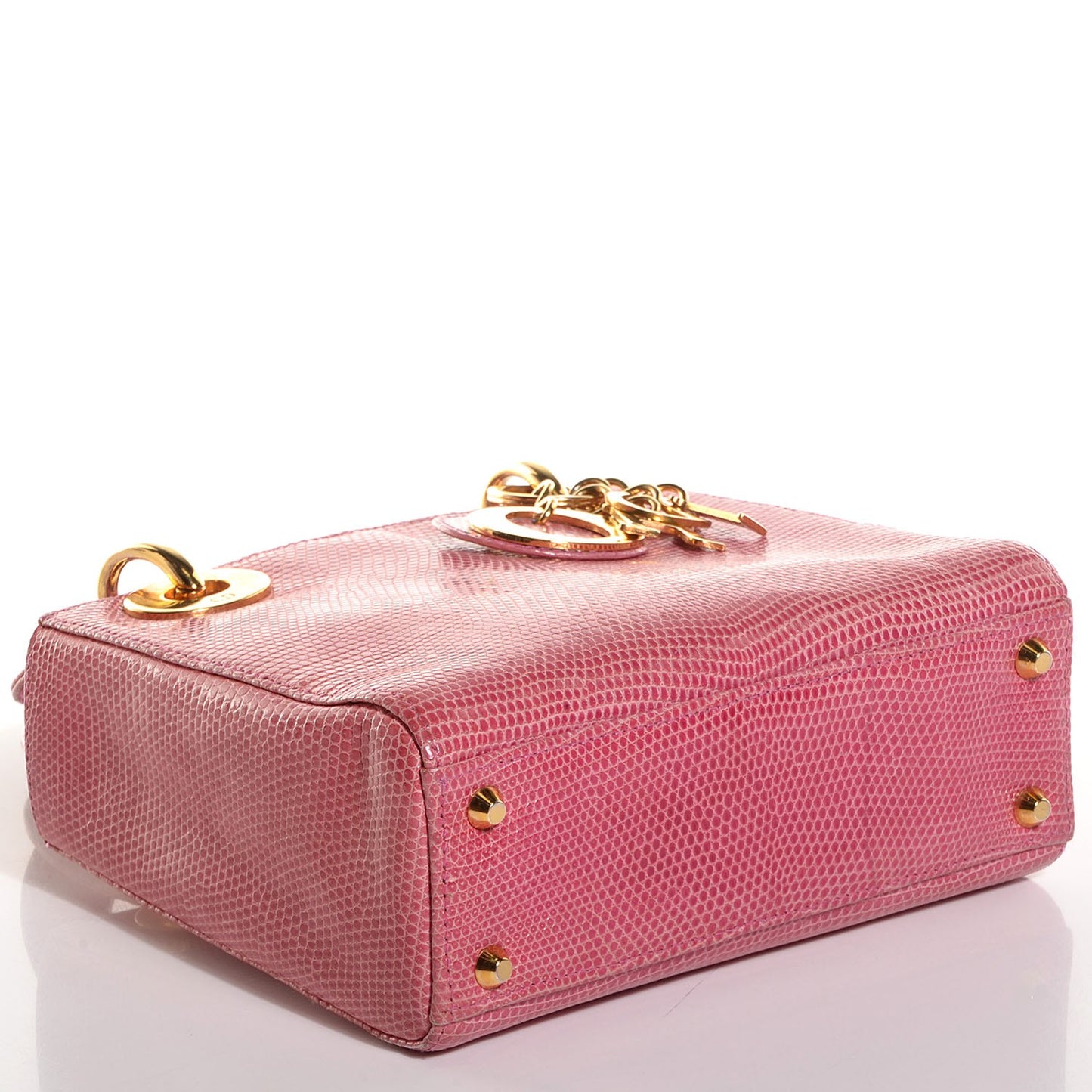 Lizard Mini Lady Dior Pink