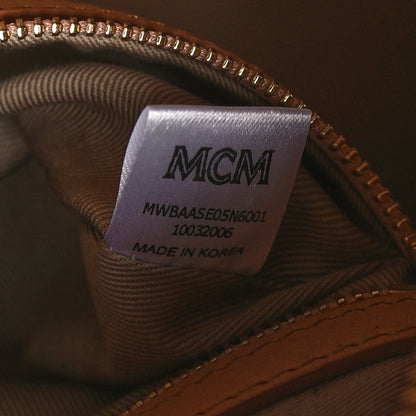 MCM Calfskin Ottomar Monogram Small Essential Boston Bag Sandstone 7 of 14