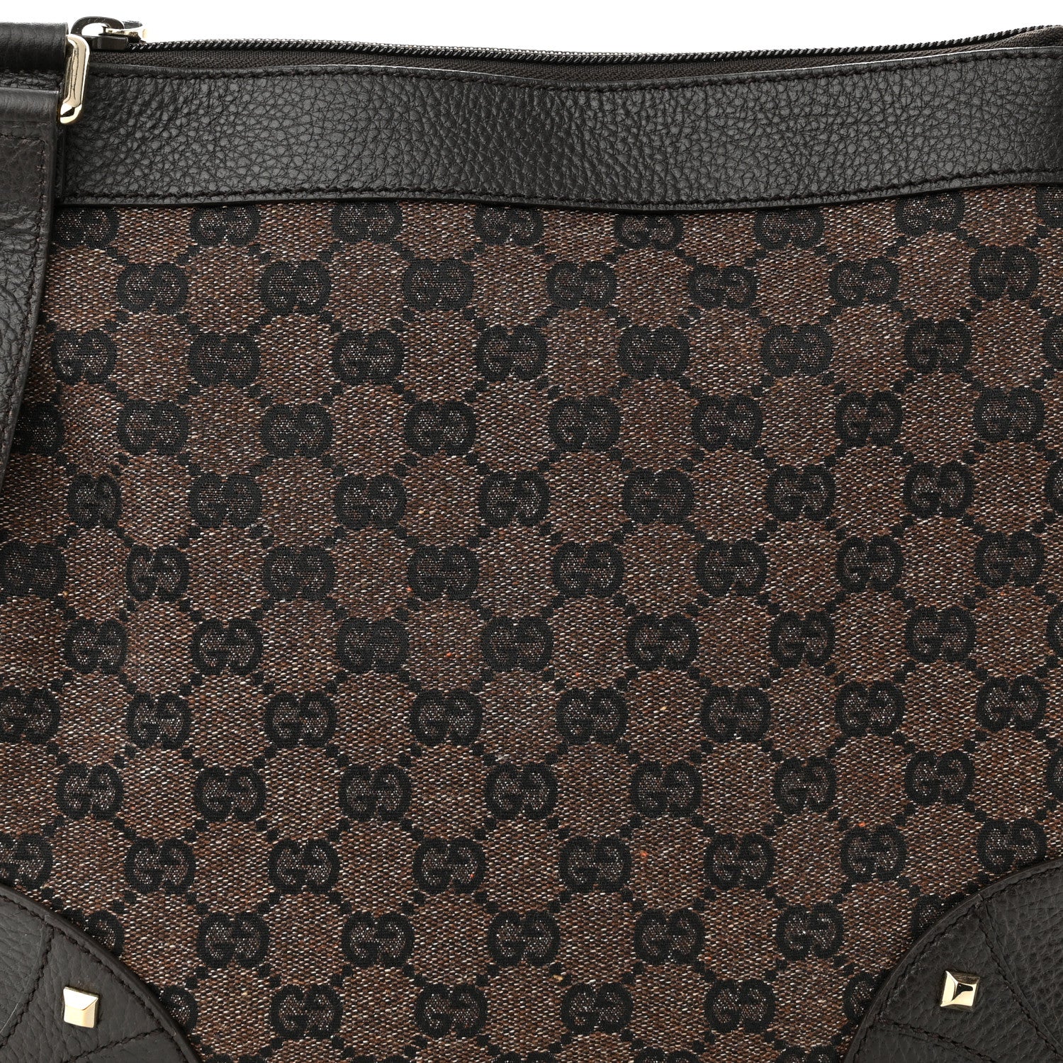 Gucci Monogram Flat Messenger Bag Black 8 of 10