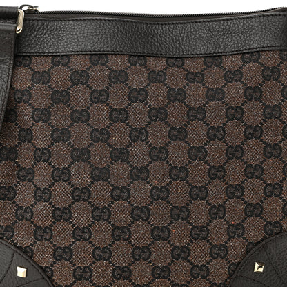 Gucci Monogram Flat Messenger Bag Black 8 of 10