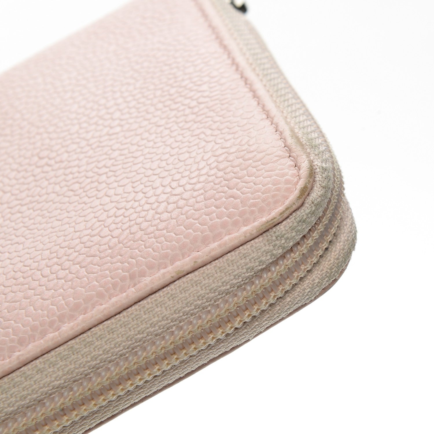 Chanel Caviar Large Timeless CC Zip Around Wallet Light Pink 10 of 13