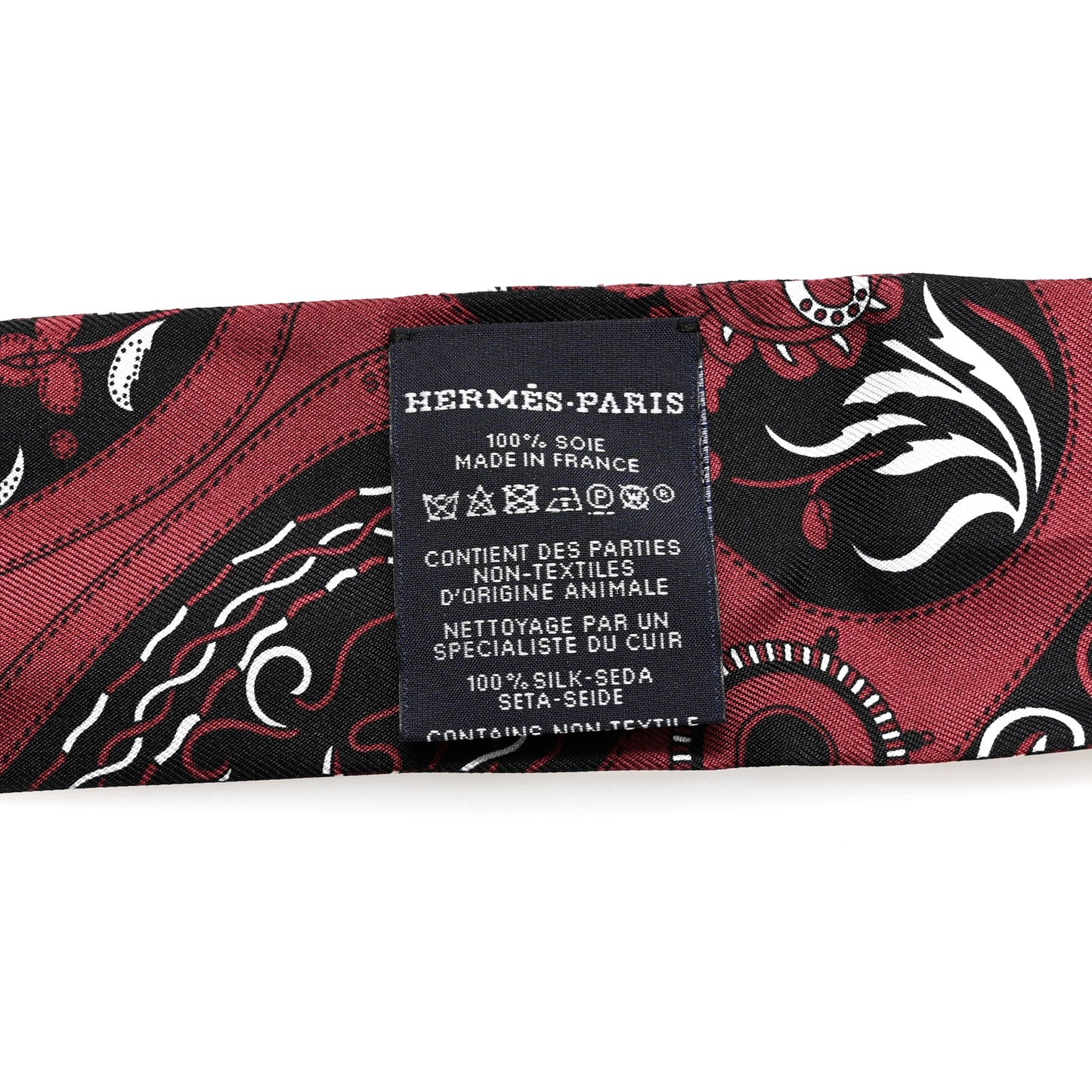 Silk Festival Des Amazones Bandana Fringed Twilly Rouge H