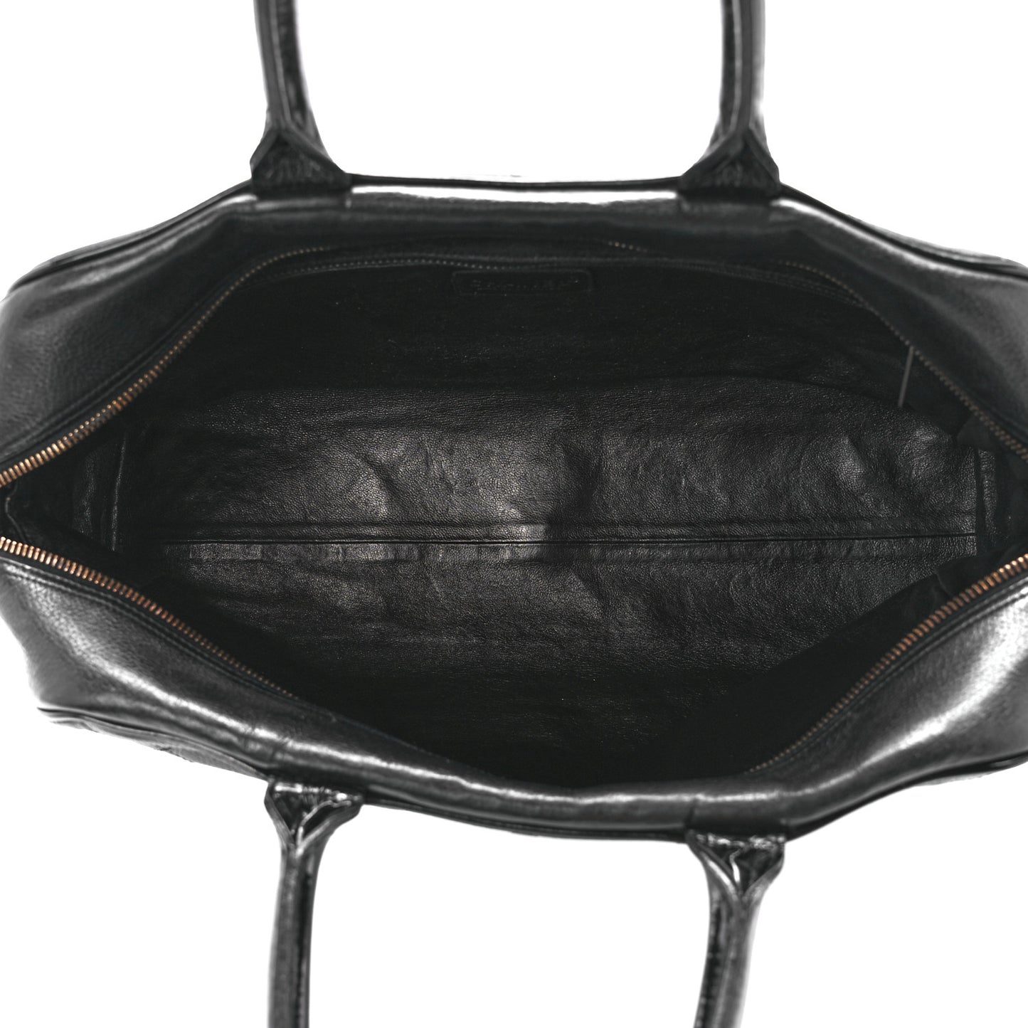 Caviar Patent Quilted Large Bowler Black