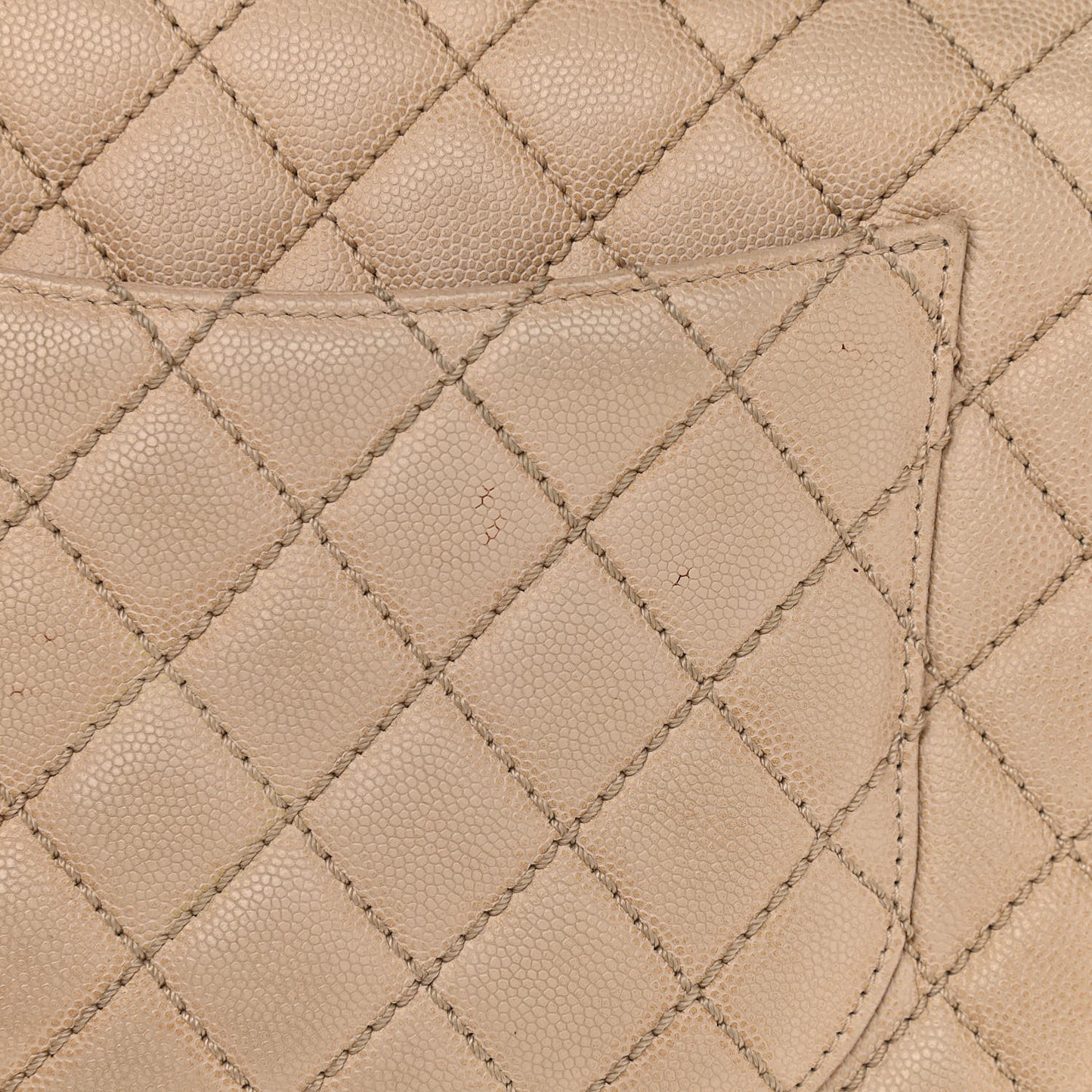 Caviar Quilted Medium Coco Handle Flap Light Beige