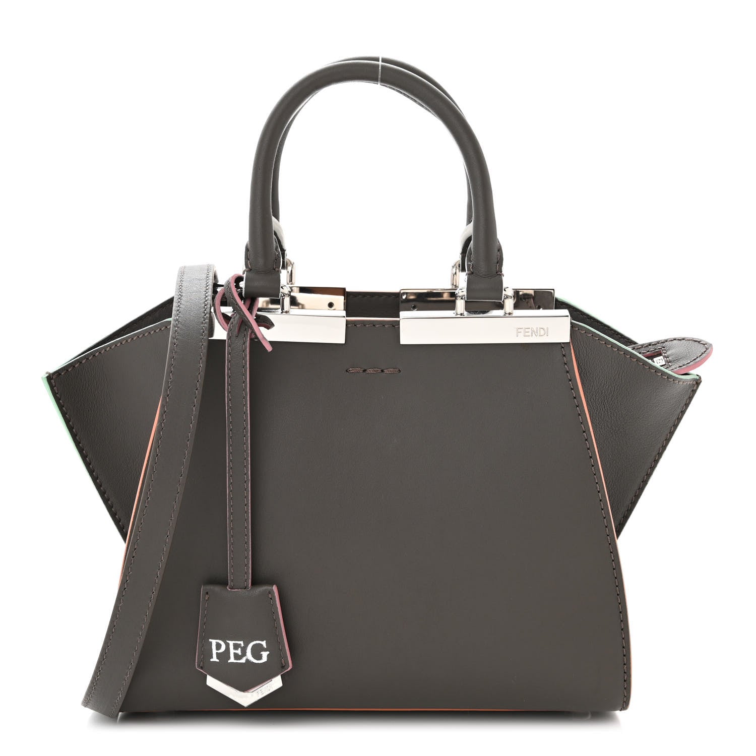 Fendi Vitello Dolce Mini 3jours Tote Carbone 1 of 11