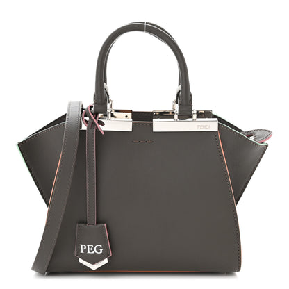 Fendi Vitello Dolce Mini 3jours Tote Carbone 1 of 11
