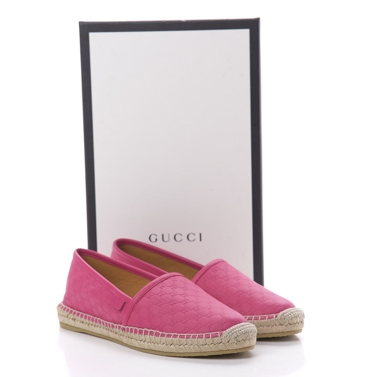 Microguccissima Signature Espadrilles 37.5 Box Pink