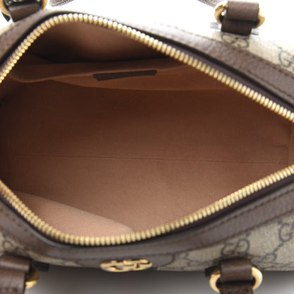 Gucci GG Supreme Monogram Web Small Ophidia Boston Bag Beige New Acero 5 of 13