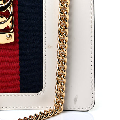 Gucci Calfskin Mini Sylvie Chain Shoulder Bag White 5 of 5