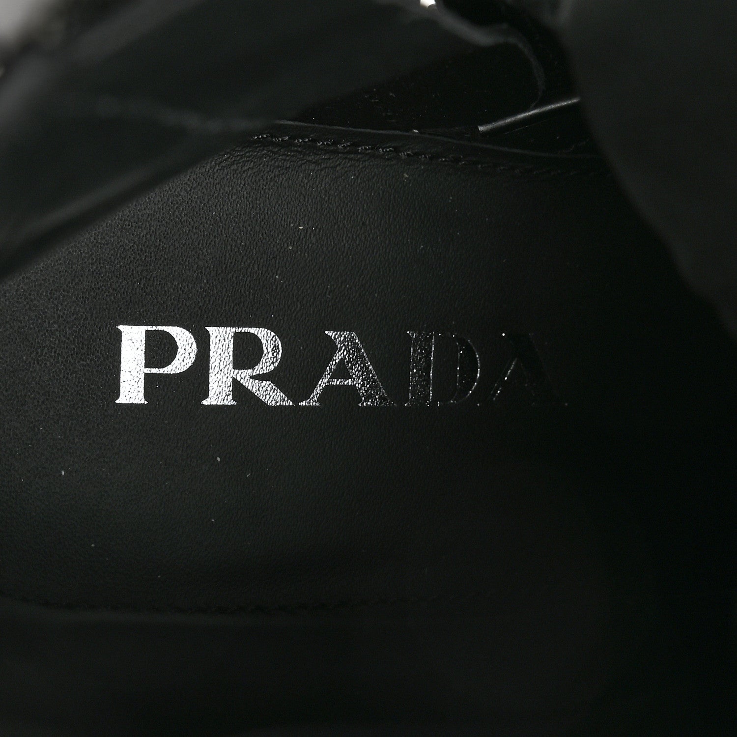 Prada Spazzolato Re-Nylon Metal Triangle Logo Lace Up 55mm Ankle Boots 38 Black 6 of 9