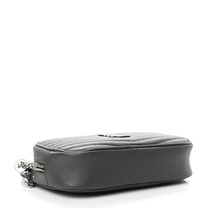 Saint Laurent Grain De Poudre Matelasse Monogram Mini Lou Camera Bag Asphalt 4 of 11